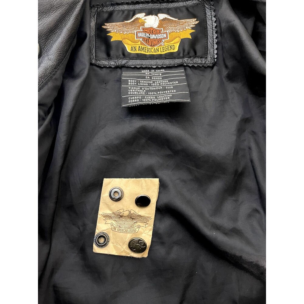 Harley Davidson‎ Riding Jacket 2000 Women Medium Lace-up Corset leather - Picture 15 of 16